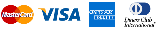 MasterCard, Visa, American Express, Diners
