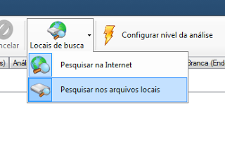 Selecionando onde realizar as buscas